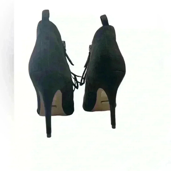 Reiss Suede Lace Up Boots Black Size 7.5 US,‎ 38 EU Heel 4” Booties with Box - Picture 15 of 16